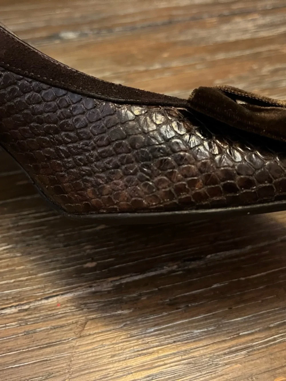 Coach Dark Brown Bow-Accent Heels - Picture 6 of 8